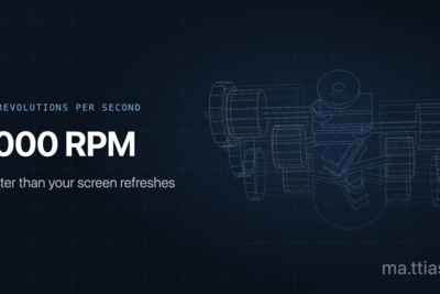 9000 RPM is faster than your screen refreshes