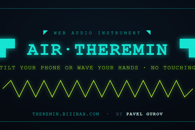 Air Theremin – a browser theremin you play by waving at your webcam