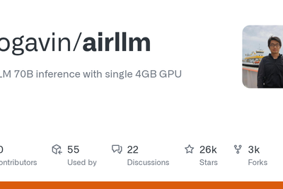 AirLLM 70B inference with single 4GB GPU