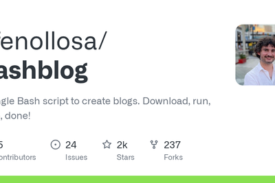 Bashblog – a single bash script to create blogs