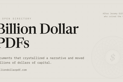 Billion Dollar PDFs