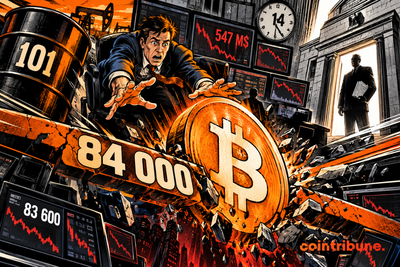Bitcoin Below $84K: $547M Liquidated in 24H