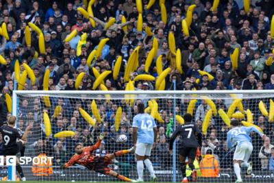 Boos and bananas on day of defiance at Man City