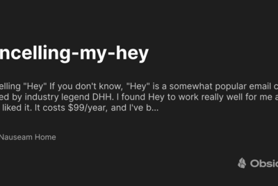 Canceling 
