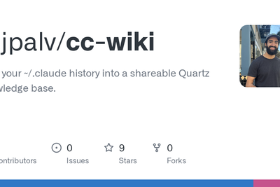 CC-Wiki: Turn Claude Code sessions into a shareable knowledge base wiki