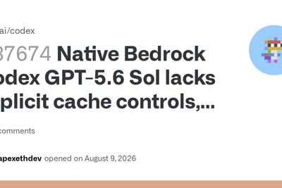 Codex on AWS bedrock bug causing 10x charges