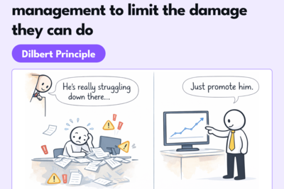 Companies promote incompetent employees to management tolimit damage they can do