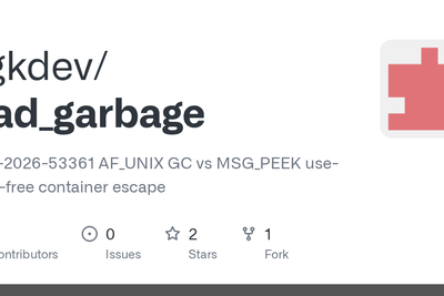 CVE-2026-53361 AF_Unix GC vs. MSG_PEEK use-after-free container escape