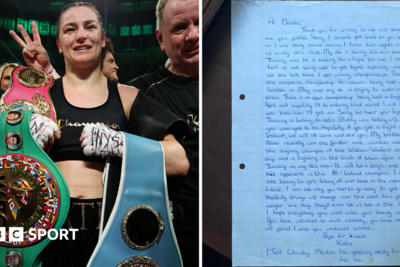 'Dear Katie, how far we have come...' - Taylor gets reply from her hero