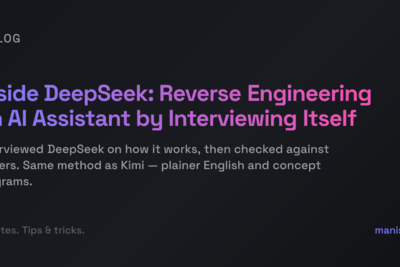 DeepSeek: Reverse Engineering an AI Assistant by Interviewing Itself