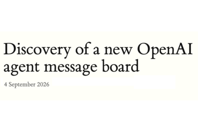Discovery of a new OpenAI agent message board
