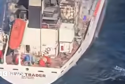 Eight crew missing after drone attack leaves tanker ablaze off Romania's coast