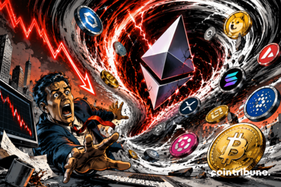 Ether plunges and drags altcoin capitalization below 880 billion