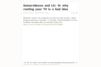 GamersNexus and LG: Or why rooting your TV is a bad idea