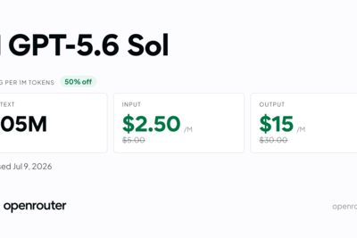 GPT-5.6 Sol Pricing Cut by 50%