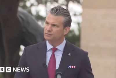 Hegseth attacks Europe over 'invasion' of migrants on its beaches in D-Day speech
