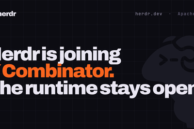 Herdr is joining Y Combinator. The runtime stays open