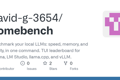 Homebench – Benchmark local LLMs for speed, memory, and quality