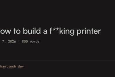 How to build a printer