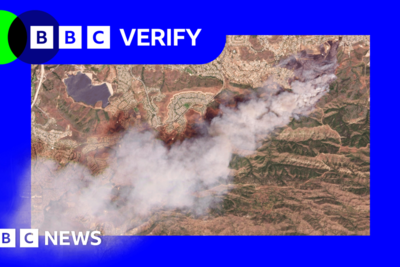 How two new California wildfires look from space