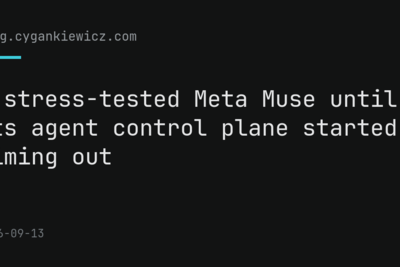 I stress-tested Meta Muse until its agent control plane started timing out