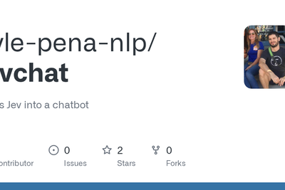 I turned Jev into a (lousy) chatbot
