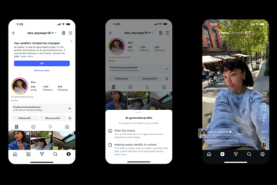 Instagram puts new limits on undisclosed AI profiles