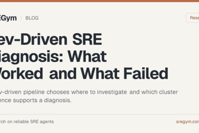 Jev-Driven SRE Diagnosis: What Worked and What Failed