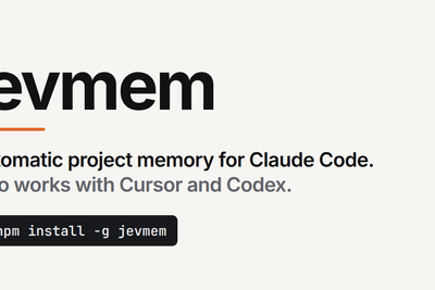 Jevmem – automatic project memory for Claude Code, built on Jev