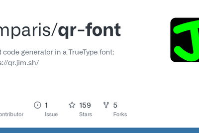 Jim's TrueType QR Code Font