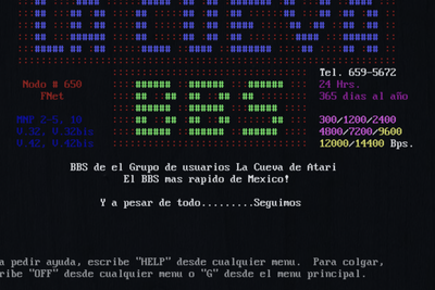 La Cueva BBS in Mexico in 1993 (session replay)