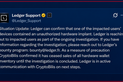 Ledger Confirms Hidden Hardware Implant in Affected User’s Wallet