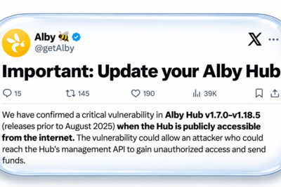 Lightning Security Alert: Alby Reveals Critical Hub Vulnerability