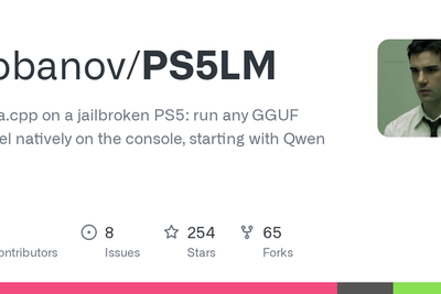 Llama.cpp on a jailbroken PS5: run any GGUF model natively on the console