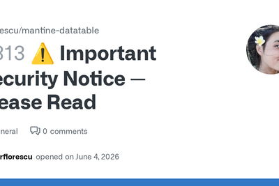 Mantine-datatable (and others) compromised – owner account suspended