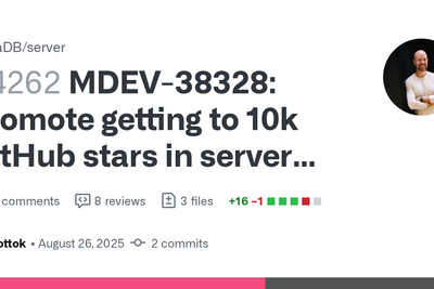 MariaDB: Promote getting to 10k GitHub stars in server log and client prompt
