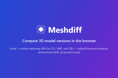 Meshdiff – visually compare two STL versions in the browser, client-side