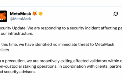 Metamask Pulls Validators as Meager ETH Theft Sounds Big Alarm