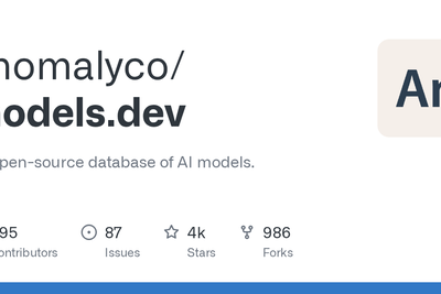 Models.dev: open-source database of AI model specs, pricing, and capabilities