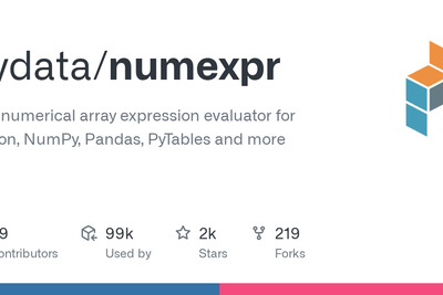 Numexpr: Fast numerical array expression evaluator for Python, NumPy, Pandas