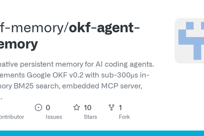 OKF Agent Memory – Git-native persistent memory for AI coding agents