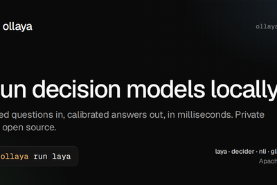 Ollaya – Ollama for open-source, Jev-style decision models