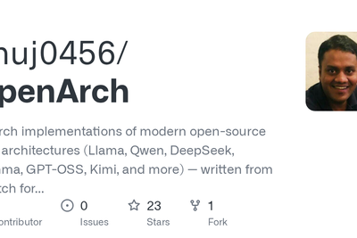 OpenArch – PyTorch implementations of modern LLM architectures