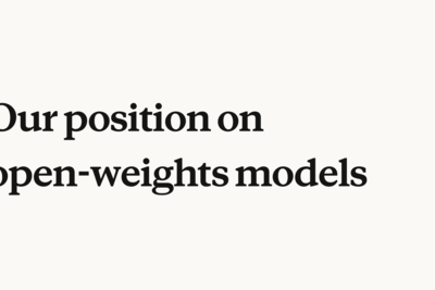 Our position on open-weights models