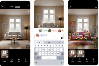 Pinterest teases a new ‘Restyle’ feature that lets you redesign your room with AI
