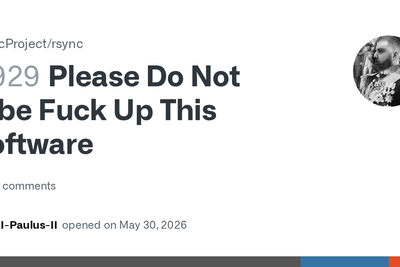 Please Do Not Vibe Fuck Up This Software – Rsync