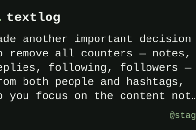 Removed all counters, replies, following/ers, timestamps, from textlog