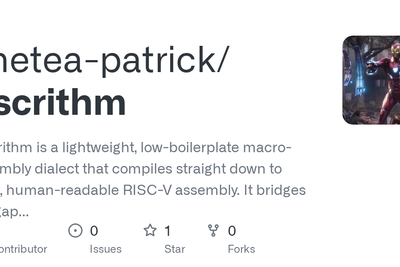 Riscrithm – An intuitive RISC-V assembler and optimizer coded in Go