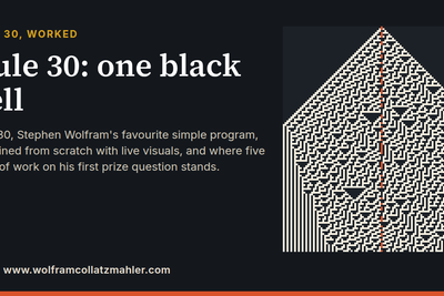 Rule 30: one black cell