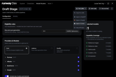 Runway launches AI model router as generative media gets crowded